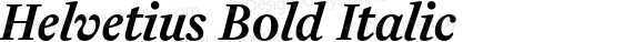 Helvetius Bold Italic