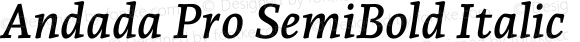 Andada Pro SemiBold Italic