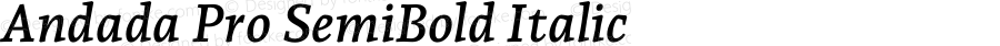 Andada Pro SemiBold Italic