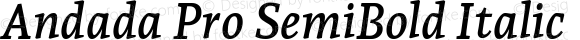 Andada Pro SemiBold Italic