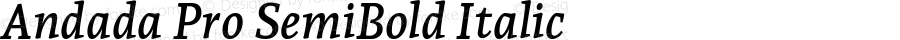 Andada Pro SemiBold Italic