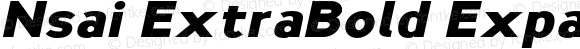 Nsai ExtraBold Expanded Italic