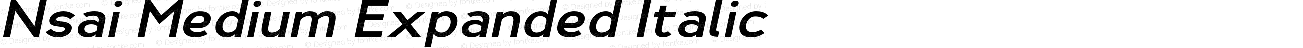 Nsai Medium Expanded Italic