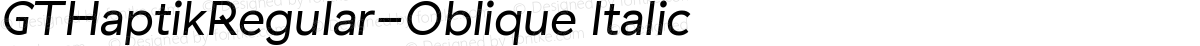 GTHaptikRegular-Oblique Italic