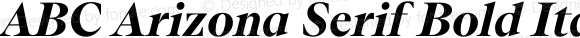 ABC Arizona Serif Bold Italic