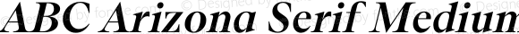 ABC Arizona Serif Medium Italic