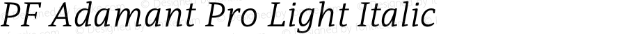 PF Adamant Pro Light Italic