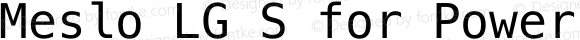 Meslo LG S Regular for Powerline Nerd Font Complete