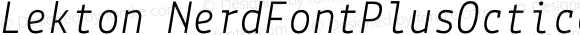 Lekton-Italic Nerd Font Plus Octicons Plus Pomicons Mono