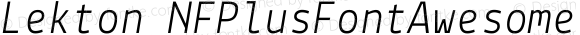 Lekton-Italic Nerd Font Plus Font Awesome Windows Compatible