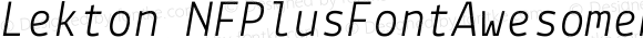 Lekton-Italic Nerd Font Plus Font Awesome Plus Pomicons Mono Windows Compatible