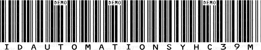 IDAutomationSYHC39M Demo Sym Regular IDAutomation.com 2016