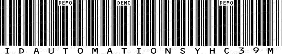 IDAutomationSYHC39M Demo Sym Regular IDAutomation.com 2016