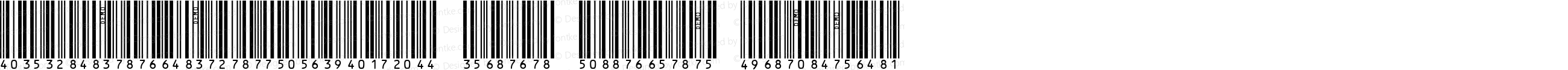 IDAutomationSYHI25M Demo Symbol