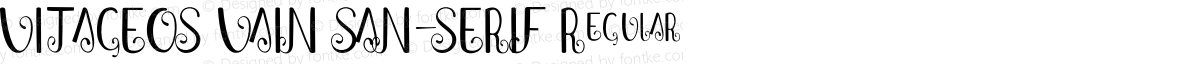 VITAGEOS VAIN SAN-SERIF Regular