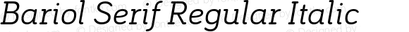 Bariol Serif Regular Italic
