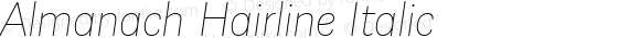 Almanach Hairline Italic