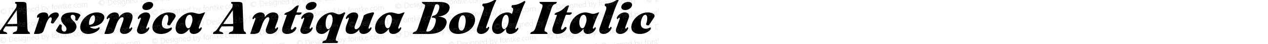 Arsenica Antiqua Bold Italic