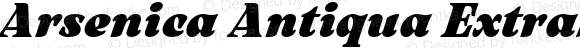 Arsenica Antiqua Extrabold Italic