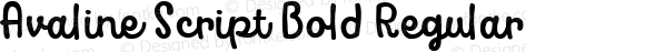 Avaline Script Bold Regular