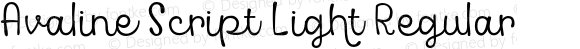 Avaline Script Light Regular