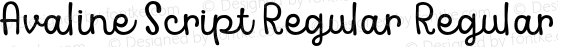 Avaline Script Regular Regular