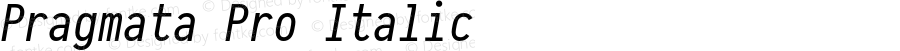 Pragmata Pro Italic