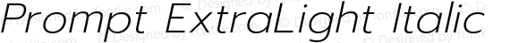 Prompt ExtraLight Italic