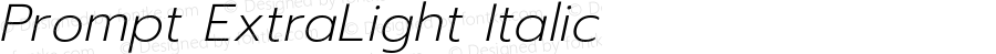 Prompt ExtraLight Italic