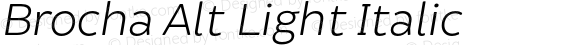 Brocha Alt Light Italic