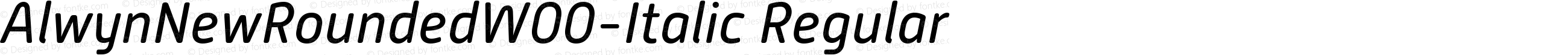 AlwynNewRoundedW00-Italic Regular