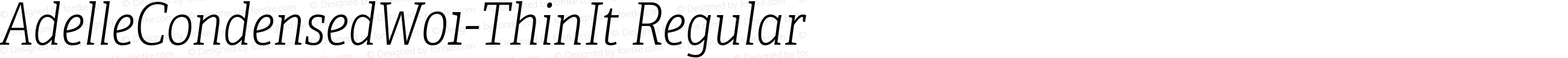 Adelle Condensed W01 Thin It
