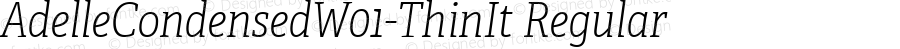 AdelleCondensedW01-ThinIt Regular