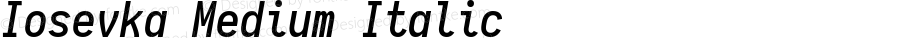 Iosevka Medium Italic