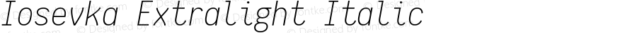 Iosevka Extralight Italic