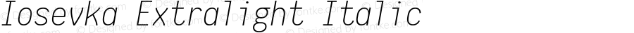 Iosevka Extralight Italic