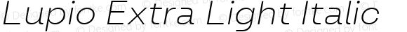 Lupio Extra Light Italic