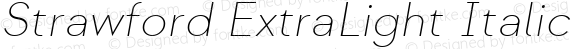 Strawford ExtraLight Italic