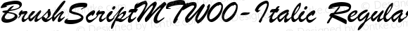 BrushScriptMTW00-Italic Regular