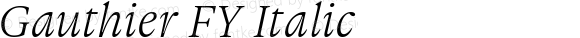 Gauthier FY Italic