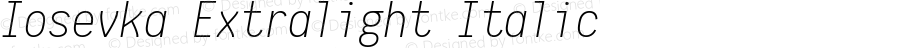 Iosevka Extralight Italic