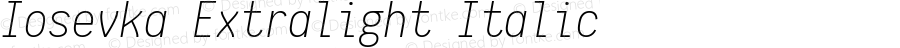 Iosevka Extralight Italic