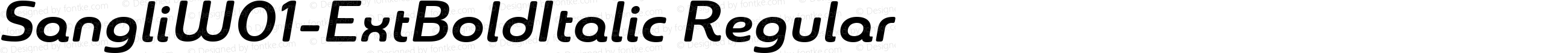 SangliW01-ExtBoldItalic Regular