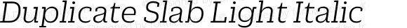 Duplicate Slab Light Italic