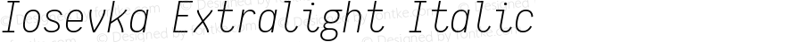 Iosevka Extralight Italic