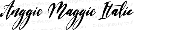 Anggie Maggie Italic