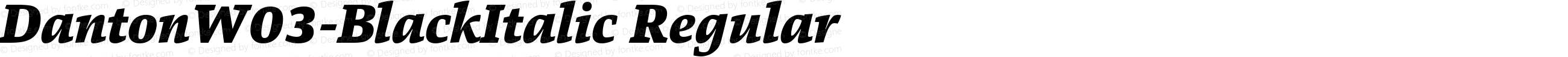 DantonW03-BlackItalic Regular