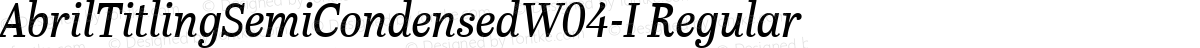 AbrilTitlingSemiCondensedW04-I Regular