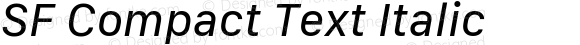 SF Compact Text Italic