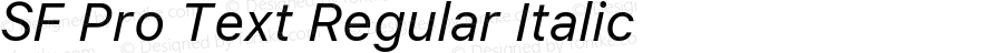 SF Pro Text Regular Italic Version 16.0d18e1